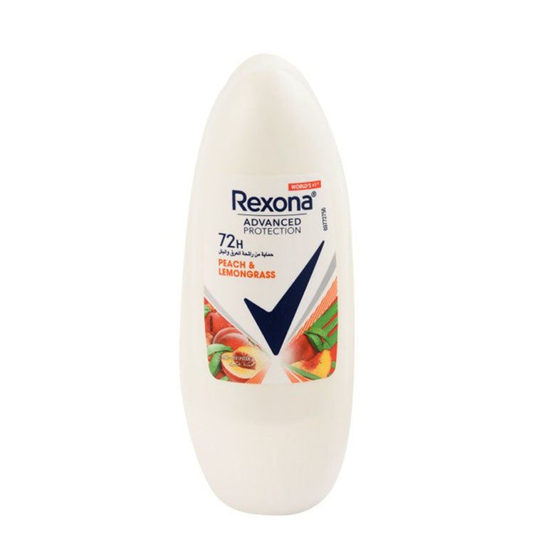 Rexona Advanced Protection 72H Antiperspirant Roll-On Deodorant Peach & Lemongrass Scent for Women - alcohol free