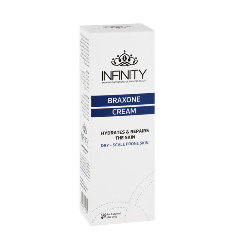 Infinity Hydrating & Repairing Braxone Cream for Dry & Scale Prone Skin - parabens free, phthalates free, mineral oil free