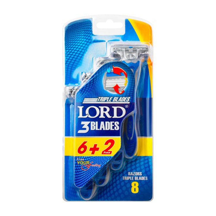 Lord Triple Blade Disposable Razors (6+2 Free)