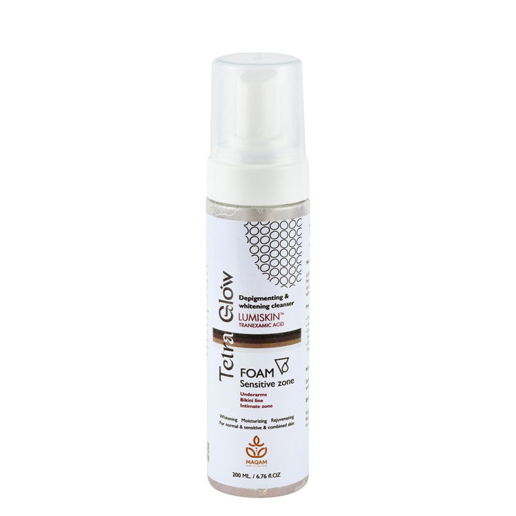 Tetra Glow Lumiskin Anti-Pigmentation & Whitening Underarm & Intimate Foaming Cleanser for Normal, Sensitive & Combination Skin 200 ml