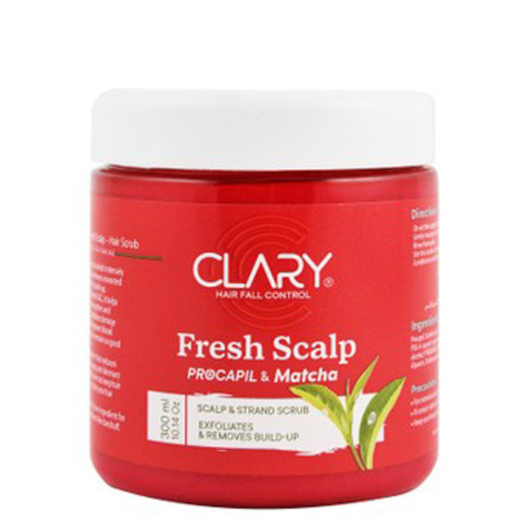 Clary Exfoliating & Anti-Hair Fall Scalp & Hair Scrub with Procapil & Matcha Extract
