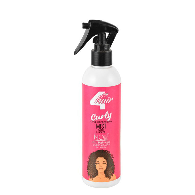 4 My Hair Curly Curl Refreshing & Moisturizing Mist with Linseed Extract - sulfate free, parabens free, silicone free 300 ml