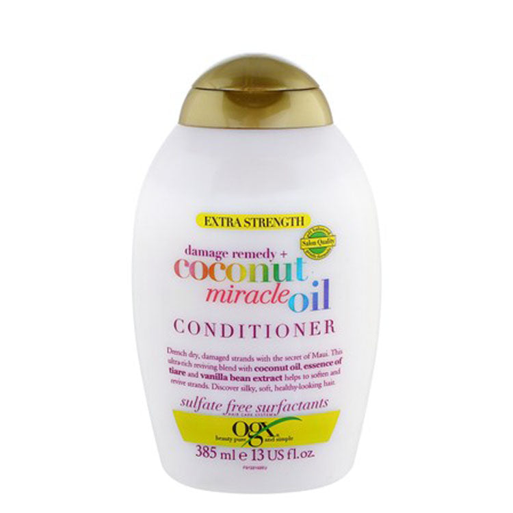OGX Extra Strength Damage Remedy Hair Conditioner with Coconut Oil, Tiare & Vanilla Bean Extract - sulfate surfactants free