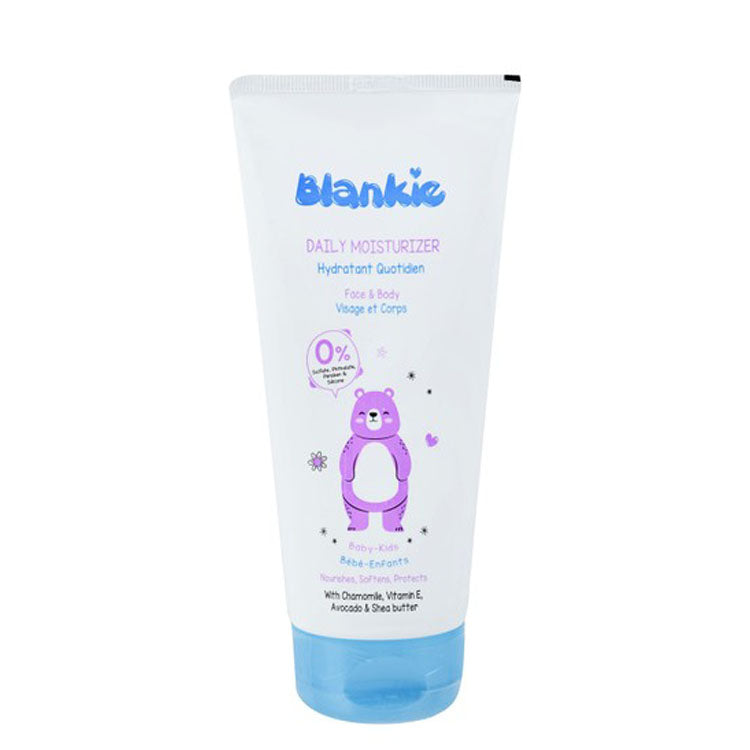 مرطب بلانكي اليومي المغذي والمنعم والواقي للوجه والجسم، مضاد للحساسية، غني بالبابونج وزبدة الشيا وفيتامين هـ للأطفال - خالٍ من الكبريتات والفثالات والبارابين