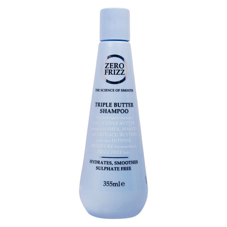 Zero Frizz Hydrating, Smoothing & Moisturizing Shampoo with Shea, Mango & Cupuacu Butter for Frizzy Hair - sulfate free