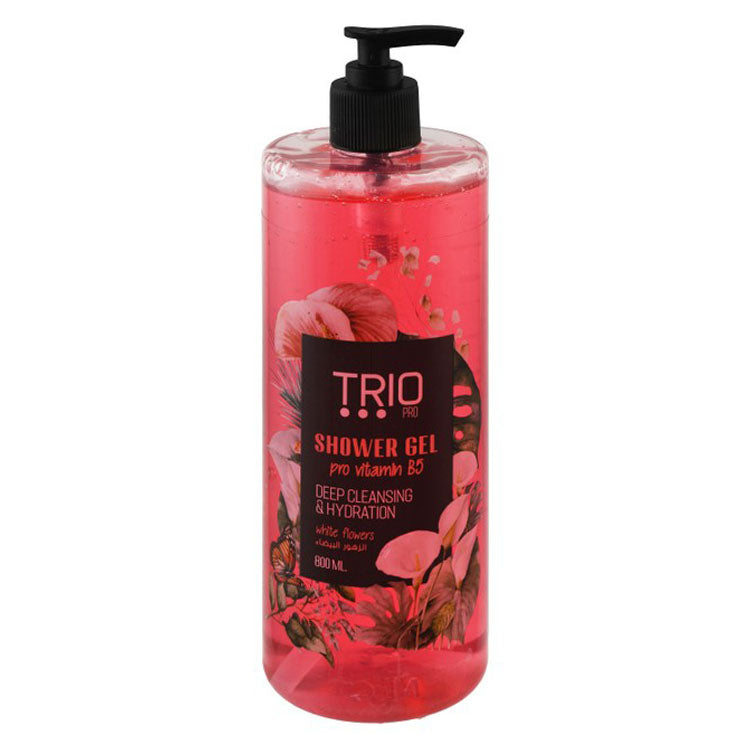 Trio Pro Deep Cleansing & Hydrating Shower Gel White Flower Scent with Vitamin B5