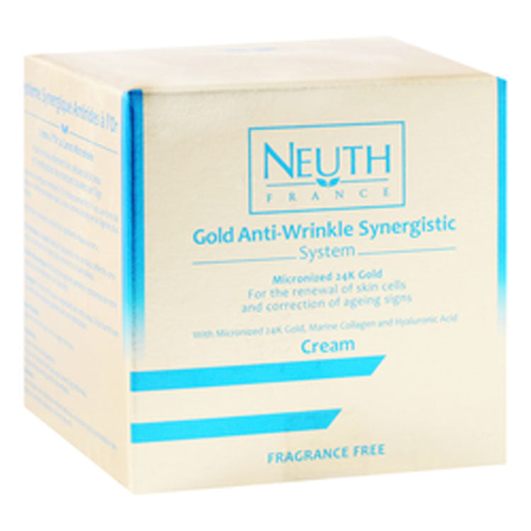 Neuth Anti-Wrinkle Face Cream with Micronized 24K Gold, Marine Collagen & Hyaluronic Acid - fragrance free