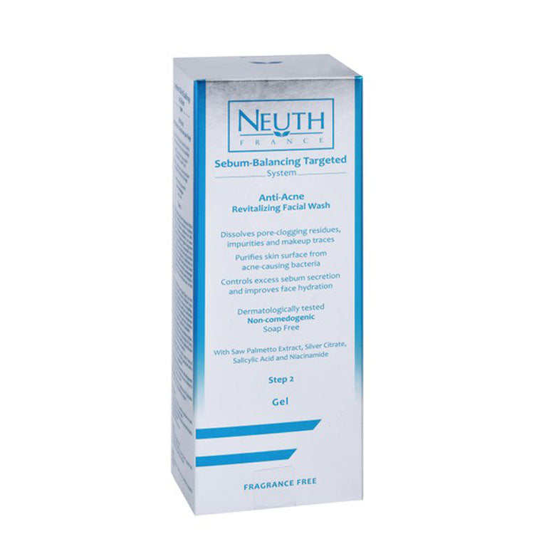 Neuth Sebum Balancing Targeted System Anti-Acne Revitalizing Facial Wash Gel Step 2 for Acne-Prone Skin - fragrance free, soap free, non-comedogenic