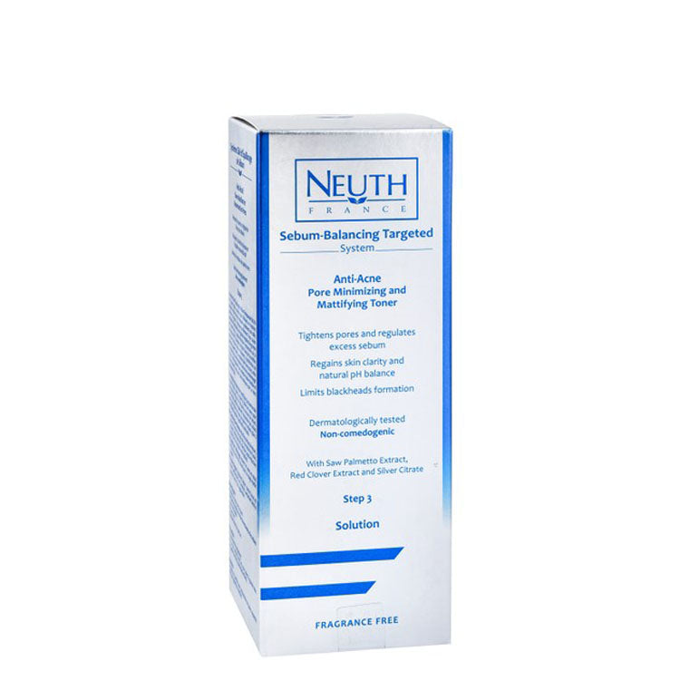 Neuth Mattifying, Pore Minimizing & Anti-Acne Facial Toner with Silver Citrate, Saw Palmetto & Red Clover Extracts - non comedogenic, fragrance free