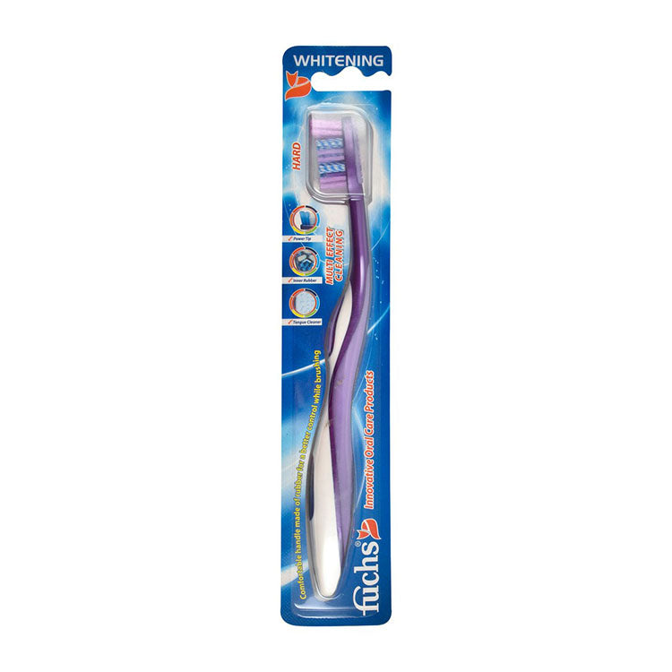 Fuchs Purple & White Whitening Hard Toothbrush