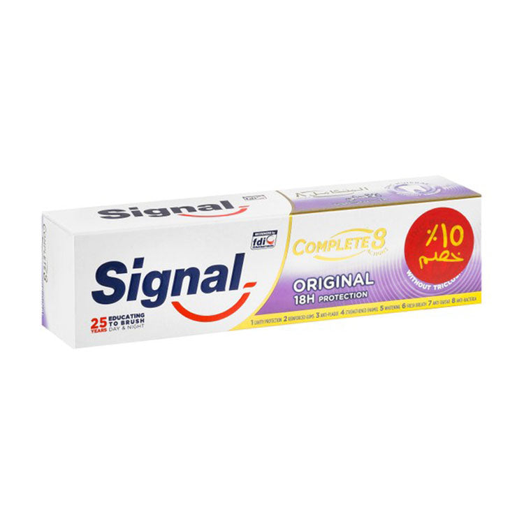 Signal Complete 8 Original Toothpaste with Zinc Mineral (15% Off) - triclosan free