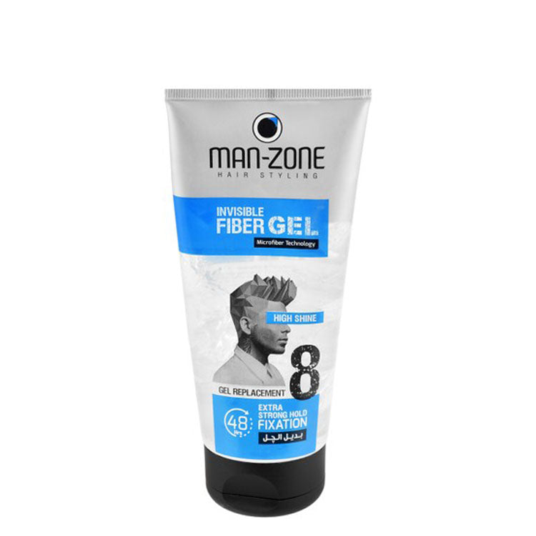 Man Zone High Shine Invisible Fixation Styling Fiber Hair Gel Extra Strong Hold 8