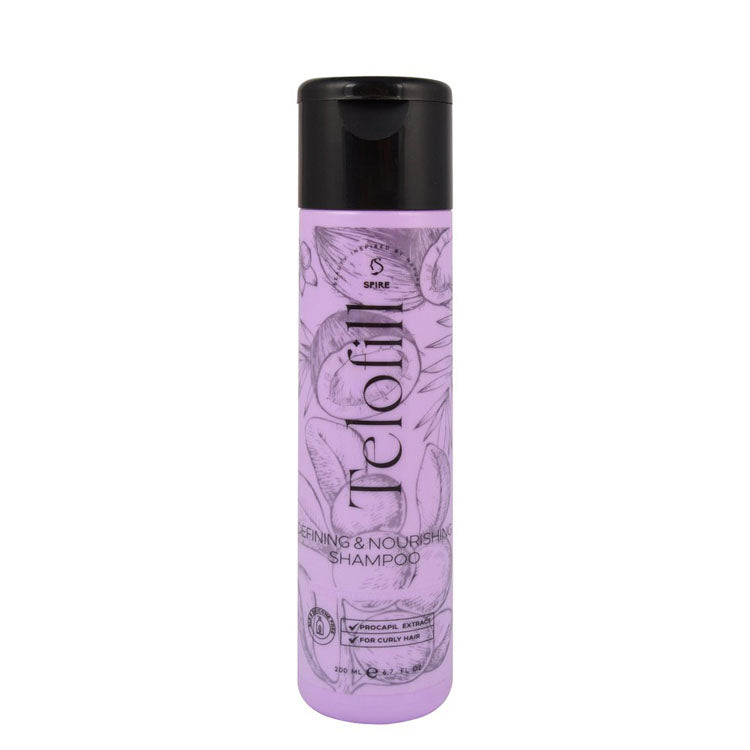 Telofill Defining & Nourishing Shampoo with Shea Butter, Coconut & Procapil Extract for Curly Hair - SLS free, silicone free