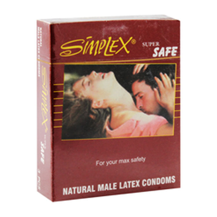 Simplex Super Safe Ribbed Natural Latex Condoms