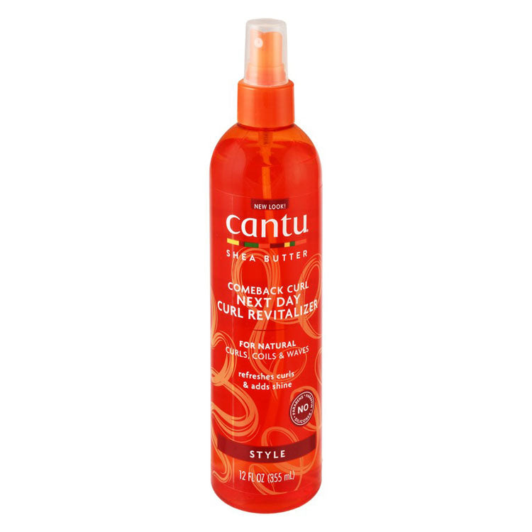 Cantu Comeback Curl Next Day Curl Revitalizer Spray with Shea Butter for Natural Hair - parabens free, sulfate free, silicone free
