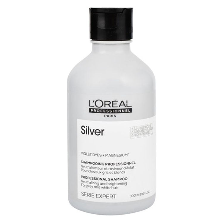 شامبو لوريال سيري إكسبرت المُعادل للون الفضي مع المغنيسيوم والأصباغ البنفسجية للشعر الأبيض والرمادي