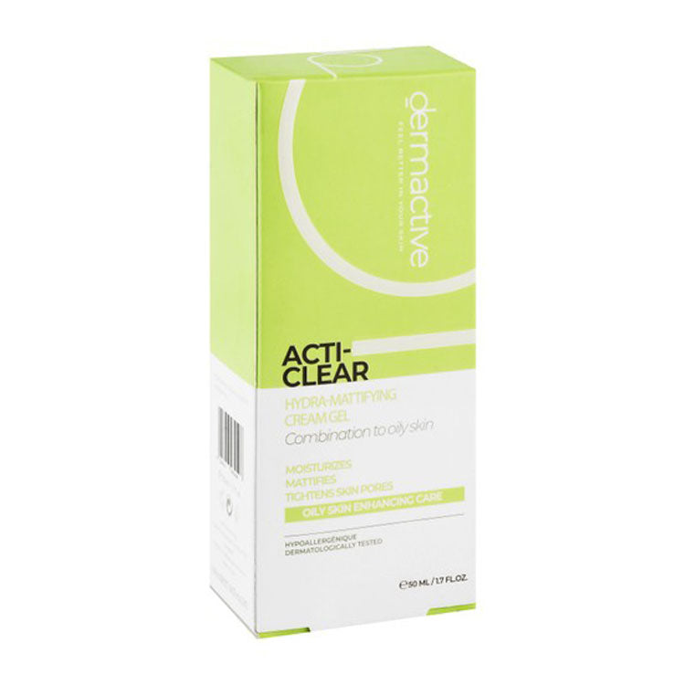 Dermactive Acti-Clear Hypoallergenic Hydra Mattifying, Moisturizing & Tightening Face Gel Cream for Combination & Oily Skin - fragrance free