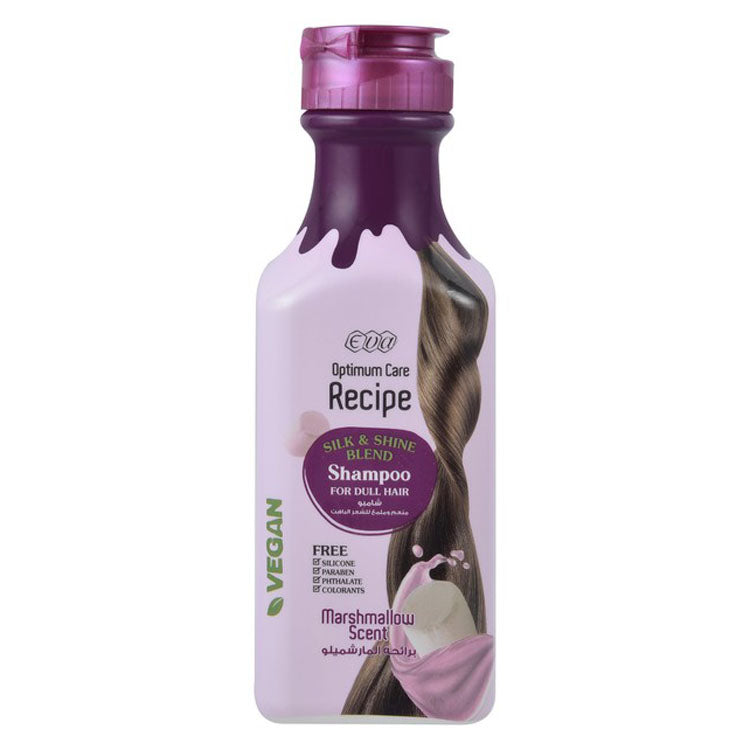 Eva Optimum Care Recipe Silk & Shine Blend Shampoo for Dull Hair Marshmallow Scent - vegan, silicone free, parabens free