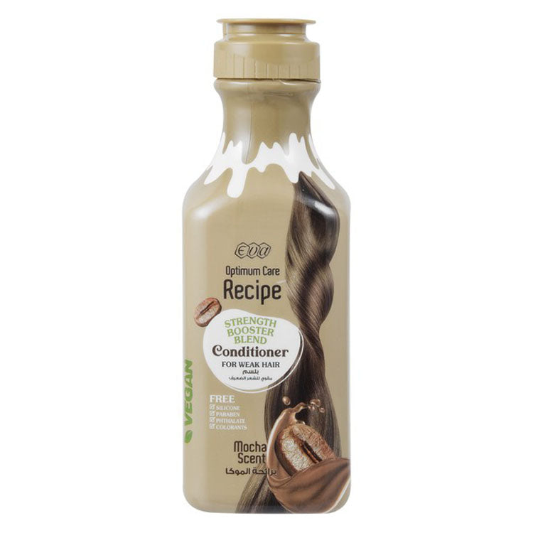 Eva Optimum Care Recipe Strength Booster Blend Conditioner for Weak Hair Mocha Scent - vegan, silicone free, parabens free