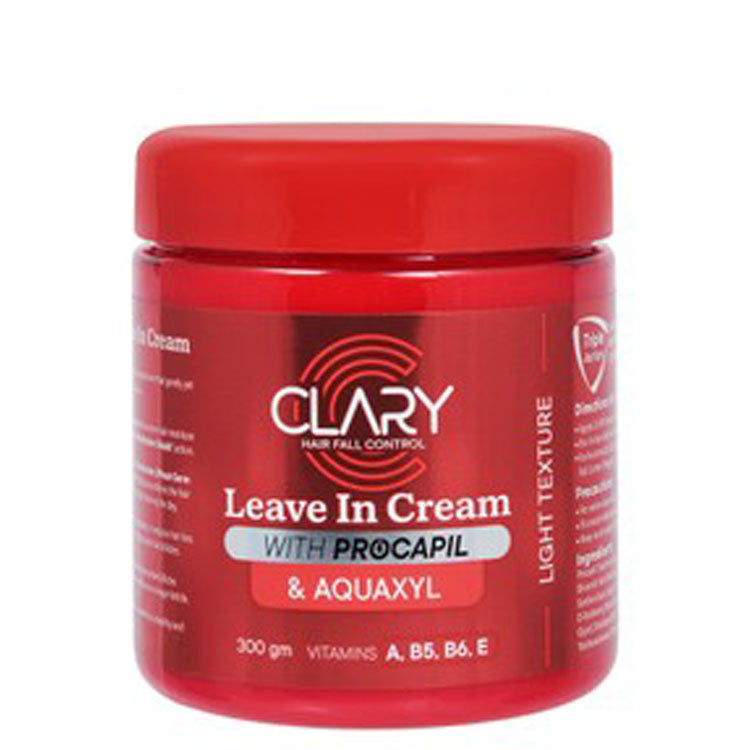 Clary Anti-Hair Fall Leave-In Cream with Procapil, Aquaxyl & Vitamins - sulfate free, parabens free, silicone free