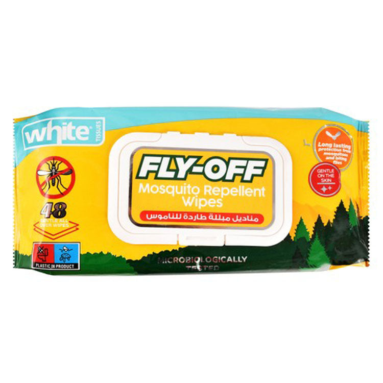 White Fly Off Mosquito Repellent Wipes
