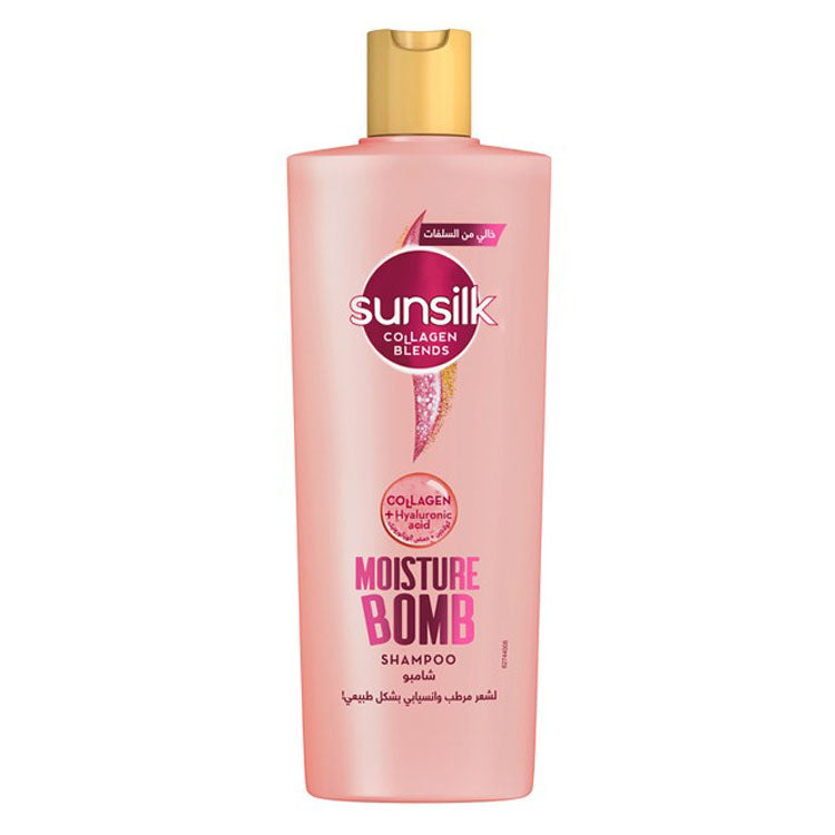 Sunsilk Collagen Blends Moisture Bomb Shampoo with Collagen & Hyaluronic Acid - sulfate free, cruelty free