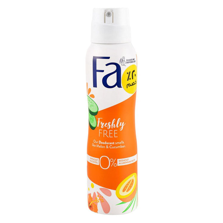 Fa Freshly Free Deodorant Spray Cucumber & Melon Scent for Women (20% Off) - alcohol free, aluminum salts free