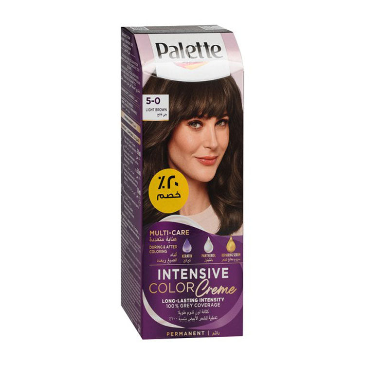 Schwarzkopf Palette Intensive Color Cream Permanent Hair Dye Light Brown 5-0 (20% Off)