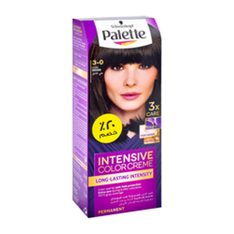 Schwarzkopf Palette Intensive Color Creme Permanent Hair Dye Dark Brown 3-0 (20% Off)