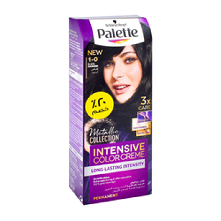 Schwarzkopf Palette Intensive Color Creme Permanent Hair Dye Black Diamond 1-0 (20% Off)