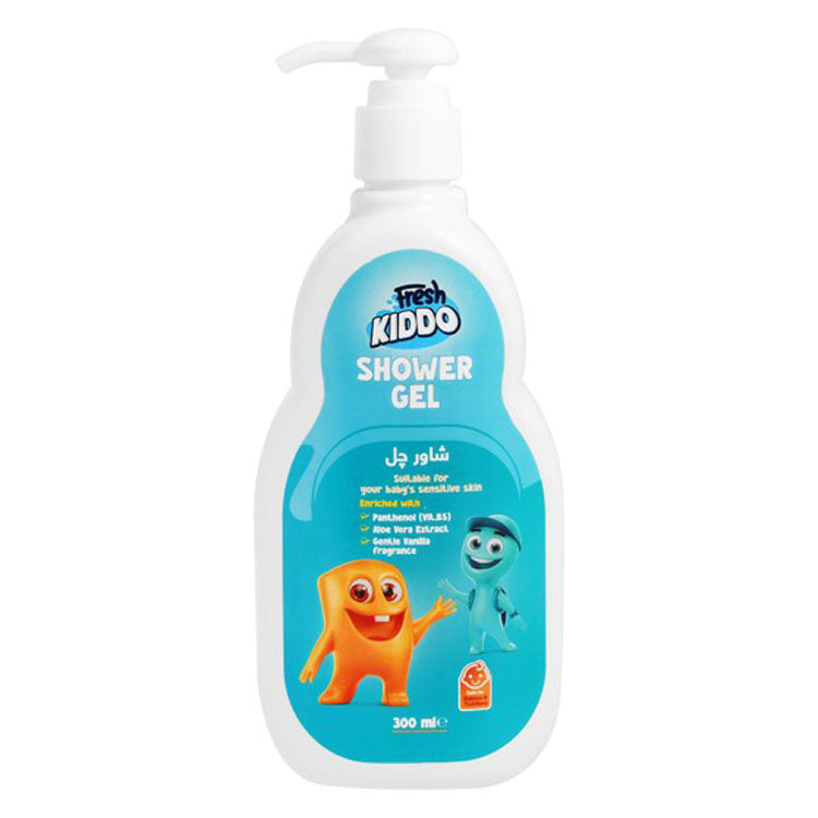 Fresh Kiddo Baby Shower Gel with Panthenol & Aloe Vera Extracts for Sensitive Skin - sulfate free, parabens free, alcohol free