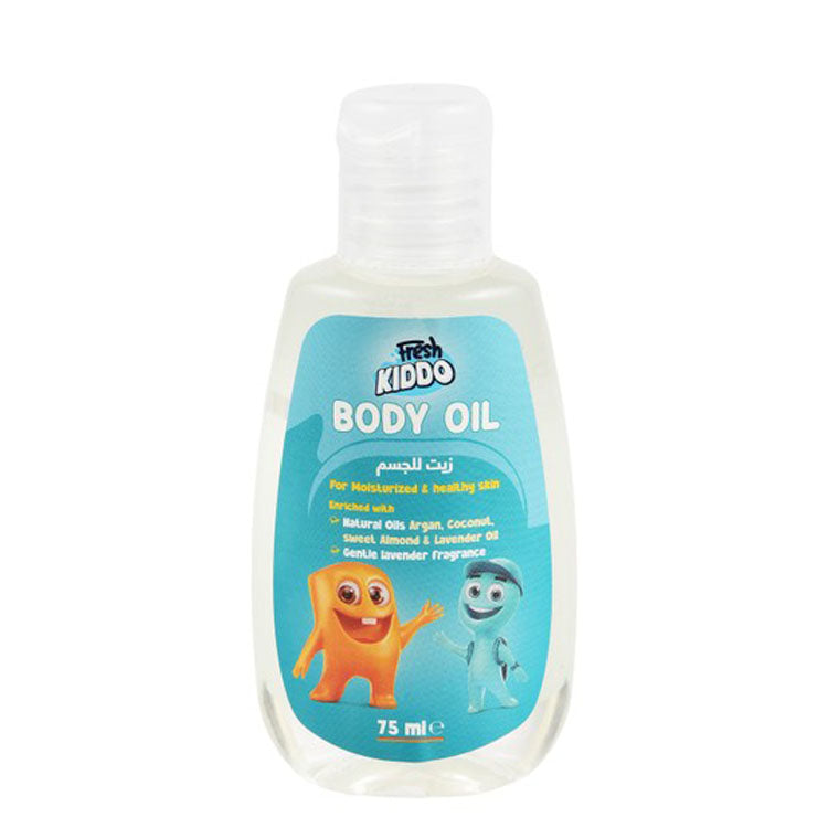 Fresh Kiddo Moisturizing Baby Body Oil Lavender Scent with Argan, Coconut & Sweet Almond Oils - parabens free, sulfate free, alcohol free