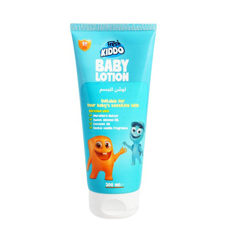 Fresh Kiddo Baby Body Lotion with Murumuru Butter, Sweet Almond & Coconut Oils for Sensitive Skin - sulfate free, parabens free, alcohol free