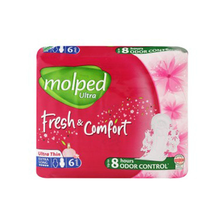 Molped Fresh & Comfort Ultra Thin Extra Long Pads with Wings