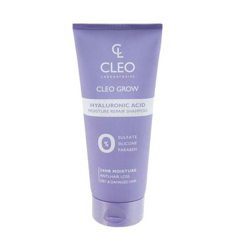 شامبو كليو جرو المرطب والمرمم والمضاد لتساقط الشعر لمدة 24 ساعة مع حمض الهيالورونيك للشعر الجاف والتالف - خالٍ من الكبريتات والسيليكون والبارابين