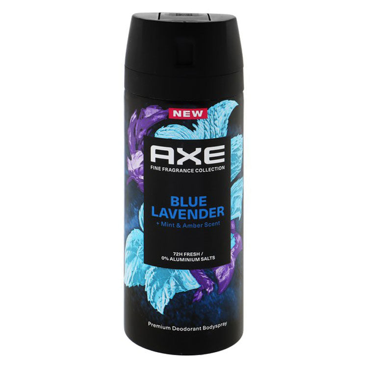 بخاخ مزيل العرق للجسم من أكس بلو لافندر يدوم 72 ساعة برائحة النعناع والعنبر
