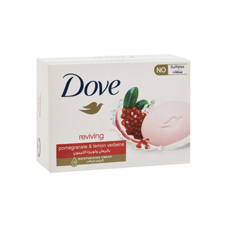 Dove Reviving Soap Bar Pomegranate & Lemon Verbena Scent with Moisturizing Cream - sulfate free