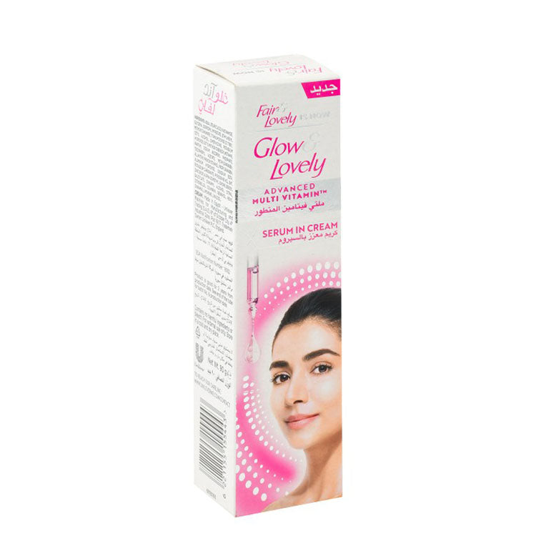 Glow & Lovely Advanced Facial Serum Cream with Multivitamins - bleach free, harmful ingredients free