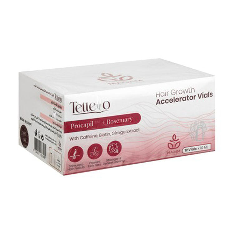 Tettello Procapil Hair Growth & Anti-Hair Loss Accellerator Vials with Caffeine, Biotin & Ginkgo Extract
