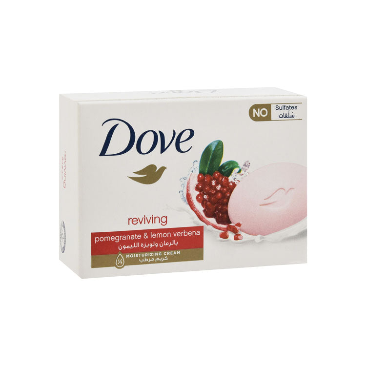 Dove Reviving Soap Bar Pomegranate & Lemon Verbena Scent with Moisturizing Cream - sulfate free 90 gr