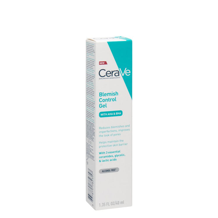 CeraVe Blemish Control Anti-Imperfection & Protecting Face Gel with AHA, BHA & Lactic Acids - alcohol free