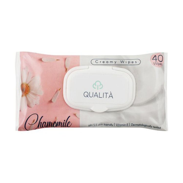 Qualita Wipes with Vitamin E & Chamomile Extract - alcohol free