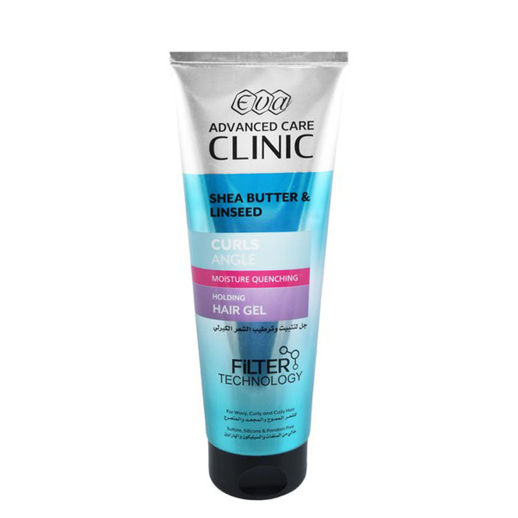 Eva Curl Defining & Moisturizing Hair Gel with Shea Butter & Linseed for Wavy, Curly & Coily Hair - sulfates free, silicones free, parabens free