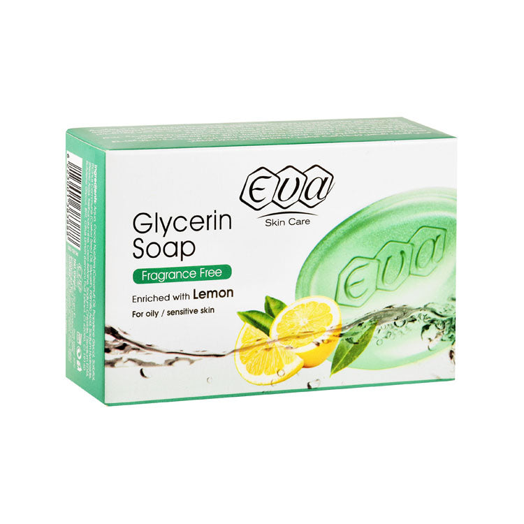 صابون العناية بالبشرة من إيفا بالجلسرين وخلاصة الليمون للبشرة الدهنية والحساسة - خالٍ من العطر