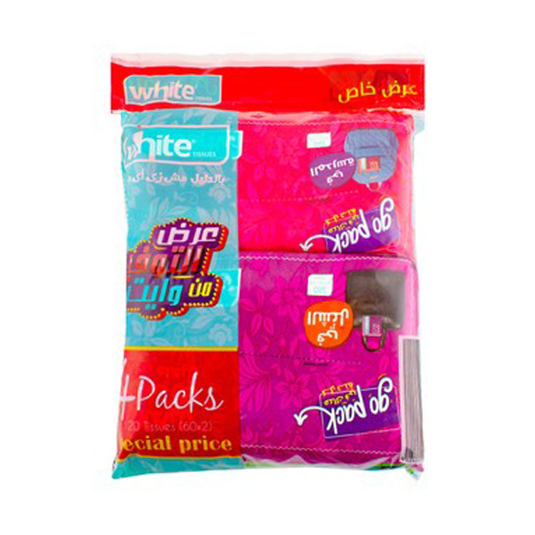 White Tissues Facial Tissues Travel Pack