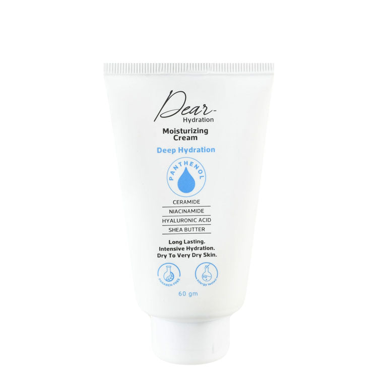 Dear Non-Greasy Hydrating & Moisturizing Face Cream with Panthenol, Ceramide & Niacinamide for Dry to Very Dry Skin - parabens free, non comedogenic