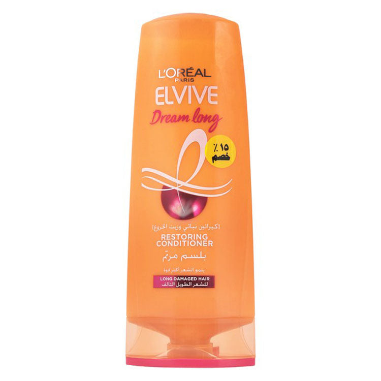 L'Oreal Elvive Dream Long Restoring Conditioner with Vegetal Keratin & Castor Oil for Long Damaged Hair (15% Off)