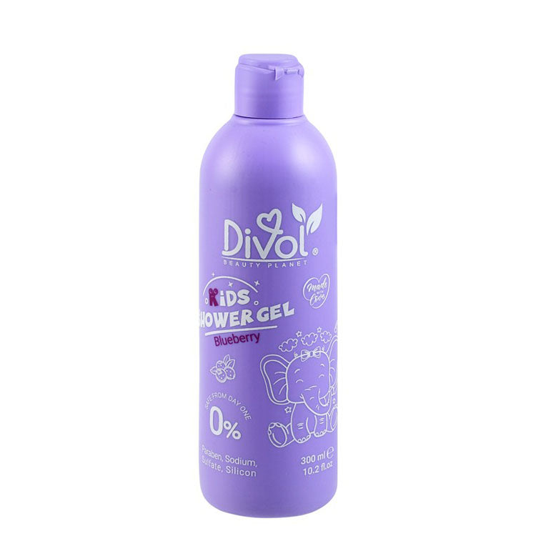 Divol Kids Shower Gel Blueberry Scent - parabens free, sodium free, sulfate free