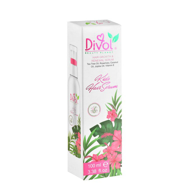Divol Hair Growth & Renewal Serum with Jojoba, Rosemary & Coconut Oil for Kids - dyes free, mineral oil free, silicone free