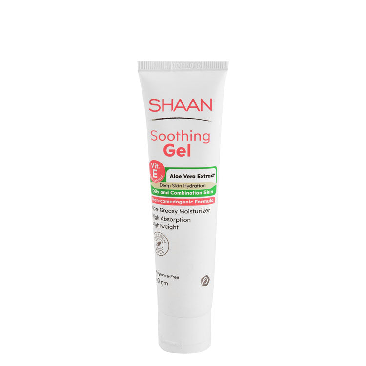 Shaan Non-Greasy Antioxidant, Moisturizing & Soothing Post-Laser Gel with Aloe Vera Extract & Vitamin E for Acne Prone, Oily & Combination Skin - non comedogenic, parabens free, fragrance free